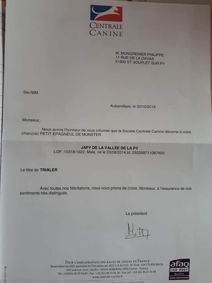 de la vallée de la Py - Voilà encore une bonne nouvelle notre Japy de la vallée de la Py