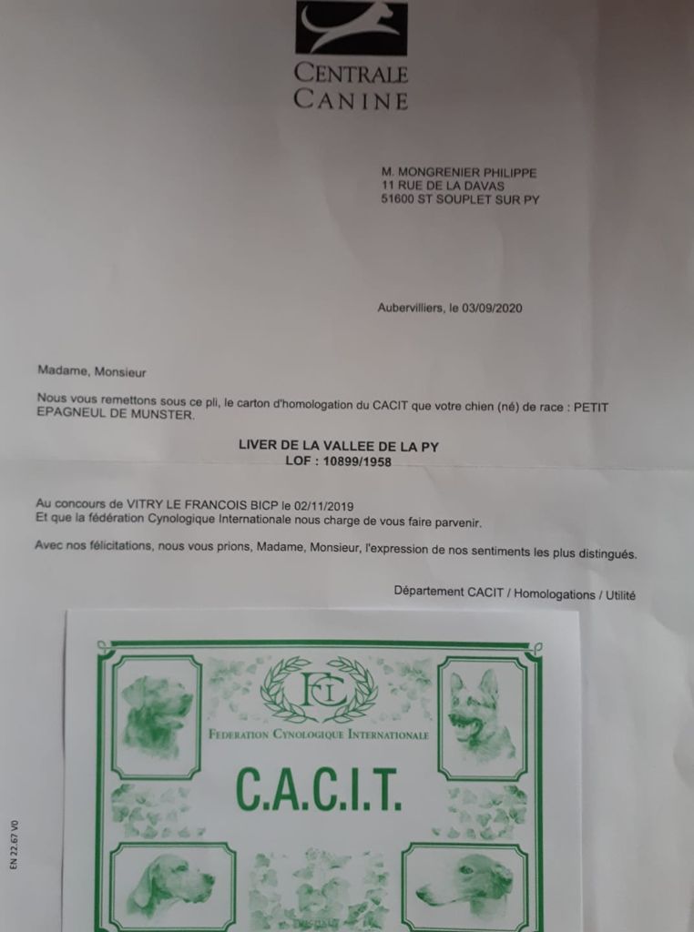de la vallée de la Py - Reçu le CACIT de Liver pour le BICP